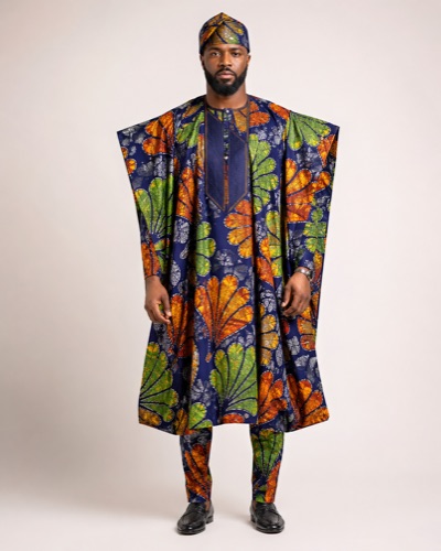 Colorful Ankara Agbada